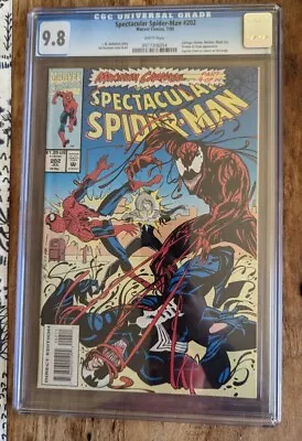 Buy Spectacular Spider-Man 202 CGC 9.8 Graded Comic. Maximum Carnage 9 Of 14 • 99.99£