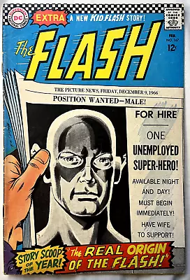Buy VTG The Flash #167 VG The Real Origin Of The Flash DC Comics 1967 SILVER AGE • 13.43£