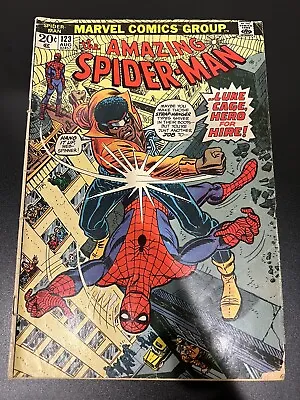Buy Amazing Spider-Man #123 Luke Cage Appearance! Gwen Stacy Funeral!!!  1973 • 27.71£