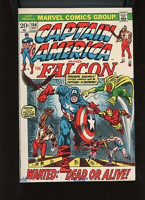 Buy 1972 Marvel,   Captain America   # 154, Key, 1st Full Jack Monroe, FN, BX95 • 21.77£