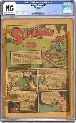 Buy Action Comics (1938 DC) 15 CGC Coverless 4202680001 • 907.05£