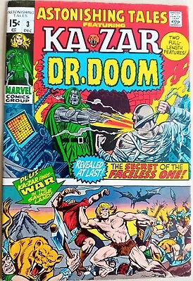 Buy Astonishing Tales 3 - FN+ (6.5) - Marvel 1970 - Cents Copy - Dr Doom & Ka-zar • 11.99£