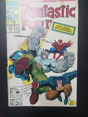 Buy Fantastic Four 348 New Team!  Hulk  Wolverine  Spider-man! VF 1991 Marvel Comic • 3.40£