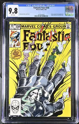 Buy Fantastic Four #258 Cgc 9.8 White Pages // Doctor Doom App Marvel 1983 • 94.84£