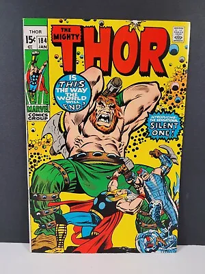 Buy Thor 184 VF 8.0 Introducing Silent One Marvel 1971 • 32.17£