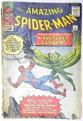 Buy Amazing Spider-Man #7 2nd Vulture Marvel Comics (1963) • 274.95£