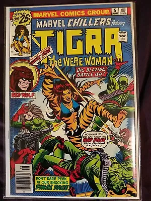 Buy Marvel Chillers #5 Marvel Comics 1976 Featuring Tigra/Red Wolf NM NEWSSTAND ED. • 19.71£