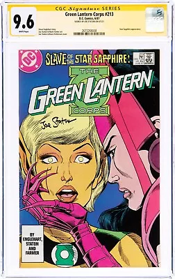 Buy Green Lantern Corps 213 CGC 9.8 Signed JOE STATON 1987 Hal Jordan Jon Stewart • 94.62£