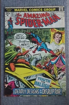 Buy The Amazing Spider-man #117  6.0 The Deadly Designs Of The Disruptor ! 1973 • 20.02£