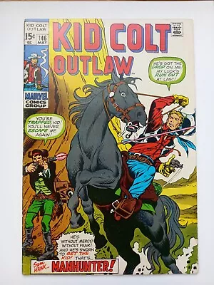 Buy KID COLT OUTLAW #146 (Lee/Keller) Marvel Comics 1970 FN/VFN • 8£