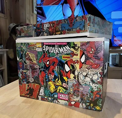 Buy 90’s Spider-Man BCW Short Box |Handmade| Real Comic Clippings • 124.33£