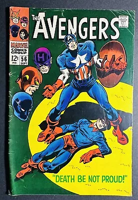 Buy Avengers #56 - Origin Of Captain America - Death Of Bucky - Marvel Comics 1968 • 17.67£