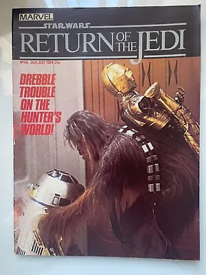 Buy Star Wars Weekly Return Of The Jedi 58  Marvel Comic • 1.75£