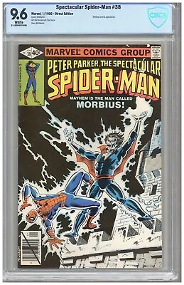 Buy Spectacular Spider-Man # 38  CBCS   9.6  NM+   White Pgs  1/80  Morbius Cover & • 130.10£