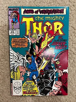 Buy Thor #412 Comic Book 1989  Ron Frenz 1st App New Warriors Marvel • 19.99£
