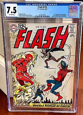Buy Flash #129 DC 1962 CGC 7.5 VF- 2nd Golden Age Flash In Silver Age, 1st GA JSA • 206.18£