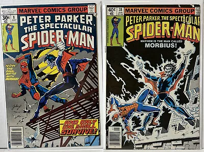 Buy Peter Parker Spectacular Spider-Man #8 38 (Marvel 1977-78) Morbius *Fine+* • 11.82£