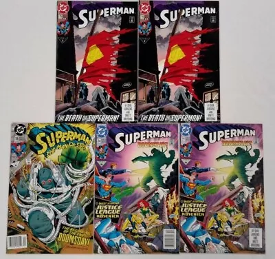 Buy **DEATH OF SUPERMAN LOT OF5**THE MAN OF STEEL #18, SUPERMAN #74 X2, #75 X2**DC** • 23.98£