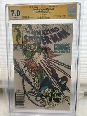 Buy Marvel Amazing Spider-Man Vol 1 #298 Newsstand SLAB CGC 7.0 Signed By Todd Key • 182.46£