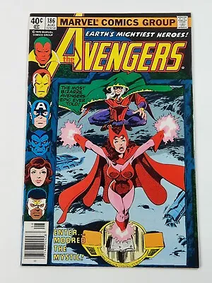 Buy Avengers 186 NEWSSTAND 1st App Magda Origin Scarlet Witch & Quicksilver 1979 • 32.13£