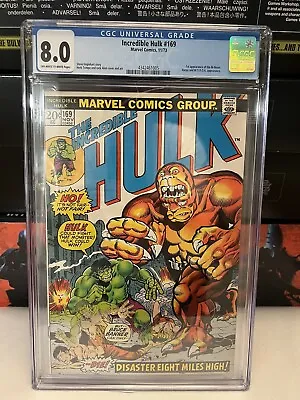 Buy Incredible Hulk #169 (1973) CGC 8.0 OW/W Pages! 1st Appearance Of Bi-Beast! • 117.53£
