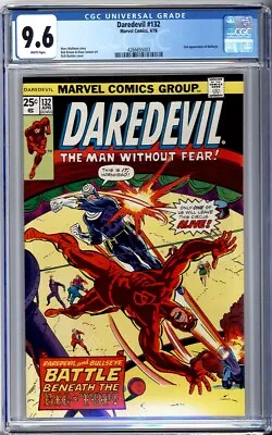 Buy Daredevil #132 Cgc 9.6 White Pages 2nd Bullseye 1976 • 263.80£