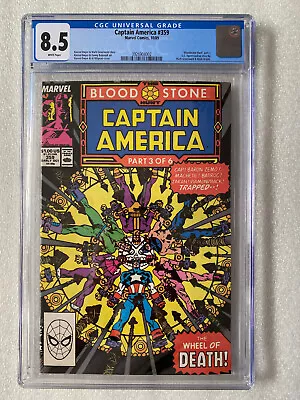 Buy Captain America #359 CGC 8.5 1989 -  Bloodstone Hunt 3 • 35.98£