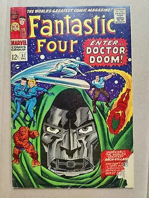 Buy Fantastic Four #57 Low Grade Doctor Doom Silver Surfer Marvel 1966 • 35.68£