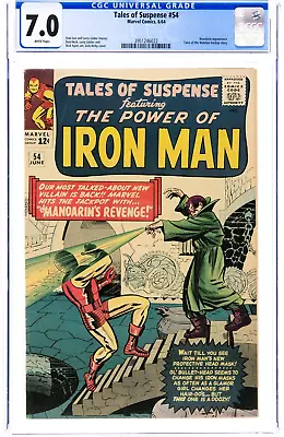 Buy 🔥 TALES OF SUSPENSE #54 White PAGES CGC 7.0 (Marvel 1964) Mandarin Appearance • 181.13£