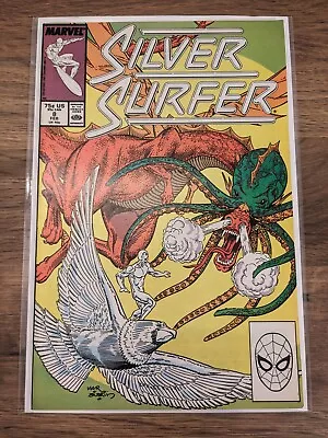 Buy Marvel Silver Surfer #8 1987 - Key 1st App Pap-Tonn - Lovely High Grade Copy • 16.20£