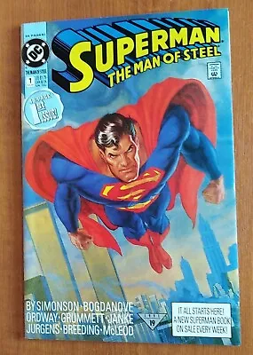 Buy Superman The Man Of Steel #1 - DC Comics 1st Print • 8.99£