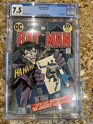 Buy Batman #251 (1973) Iconic Neal Adams Joker Cover CGC 7.5 • 618.94£
