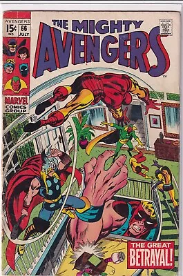 Buy Avengers #66 (Marvel 1969) 1st Mention Of Adamantium; 1st Appearance Of Ultron-6 • 24.32£