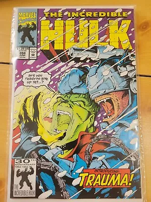 Buy The Incredible Hulk #394 Marvel Comic Book June 1992 Inroducing Trauma • 17.39£