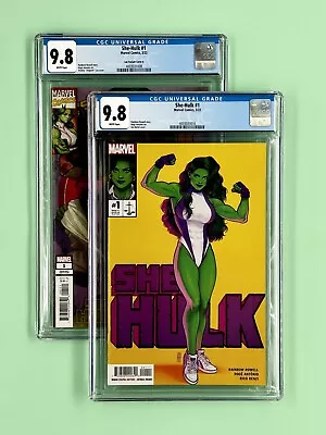 Buy (Lot Of 2) She-Hulk #1 (CGC 9.8) 2022, Jen Bartel & Stanley Artgerm Lau Covers • 71.55£