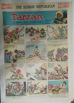 Buy Tarzan Sunday Page #376 Burne Hogarth From 5/22/1938 Very Rare! Full Page Size • 15.81£