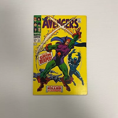 Buy The Avengers #52 1968 VF- Cent Copy 1st Appearance Of Grim Reaper • 120£