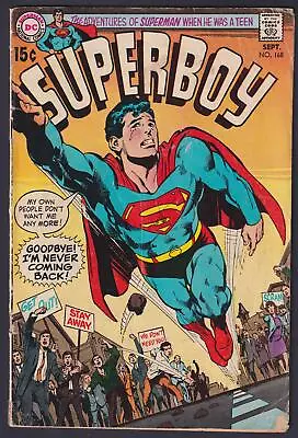 Buy Superboy #168 1970 DC 3.0 Good/Very Good Comic • 1.80£