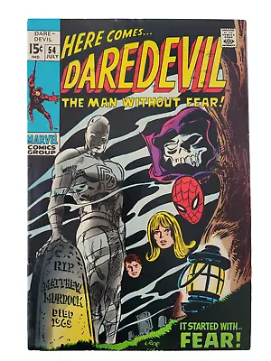 Buy Daredevil #54 (1964) 1st 15¢ Gene Colan 1969 Raw Vintage Marvel VG/FN FN- Range • 26.98£