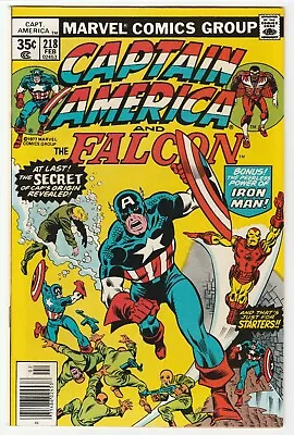 Buy Captain America #218 Feb 1978 VF/NM 9.0 Marvel Comics Iron Man Cap Origin • 16.62£
