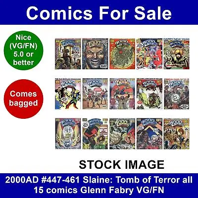 Buy 2000AD #447-461 Slaine: Tomb Of Terror All 15 Comics Glenn Fabry VG/FN • 33.99£