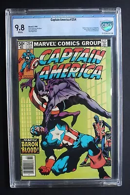 Buy Captain America 254 1st UNION JACK III 1981 Death BARON BLOOD Newsstand CBCS 9.8 • 133.78£