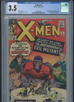 Buy X-Men #4 1964 CGC 3.5 (1st QuickSliver, Scarlet Witch & Toad)* • 946.04£