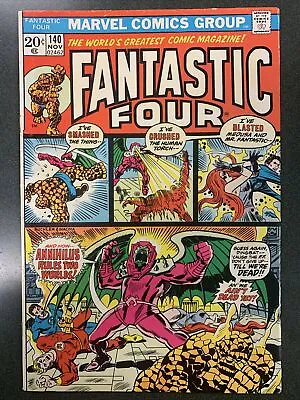 Buy Fantastic Four #140 (Marvel, 1973) Origin Annihilus Rich Buckler FN+ • 26.09£