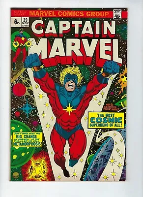 Buy CAPTAIN MARVEL # 29 (JIM STARLIN Art, THANOS, DRAX, NOV 1973), FN/VF • 22£