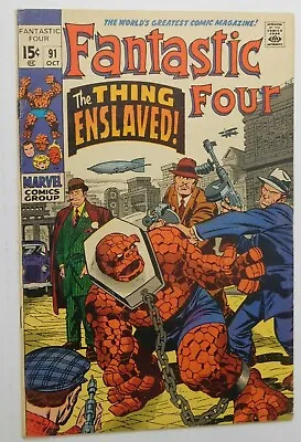 Buy FANTASTIC FOUR #91 - Vs. Super-Skrull - Marvel 1969 VG/FN Vintage Comic • 19.79£