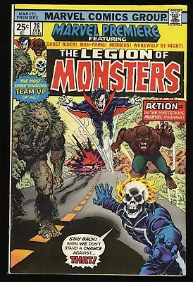 Buy Marvel Premiere #28 FN+ 6.5 1st Legion Of Monsters Ghost Rider Morbius! • 95.71£