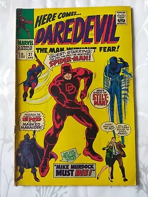 Buy Daredevil #27 1967 Marvel - Stan Lee - Guest Starring Spider-Man! • 15.99£