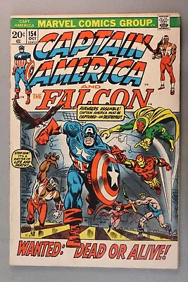 Buy CAPTAIN AMERICA And FALCON #154  WANTED: DEAD OR ALIVE!  Art By Sal Buscema 1972 • 14.39£