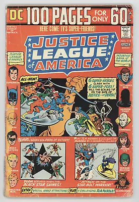 Buy Justice League Of America 111 DC 1974 VG Superman Batman Flash Green Lantern • 10.44£